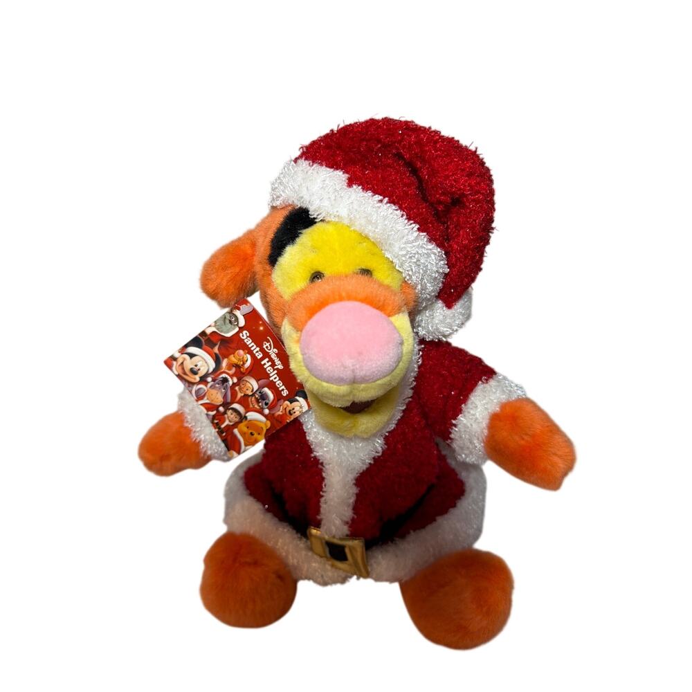 DISNEY STORE Holiday TIGGER 12" Plush Santa Helpers- Winnie the Pooh NWT- NEW!